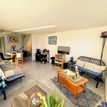 Appartement Cap D T4 Duplex Center Port Private Parking Wifi Air Conditioning Agde